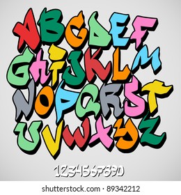 Graffiti Font Alphabet