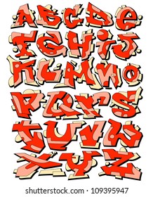 Graffiti Font Alphabet Urban Art Design