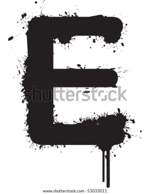 Graffiti Font E Stock Vector (Royalty Free) 53033011