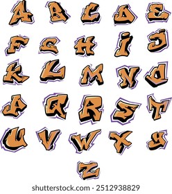Fonte de grafite Hip-Hop Typography Alphabet