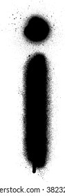 Graffiti I font with leak in black over white
