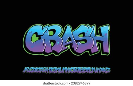 Graffiti font text effect, spray and street text style