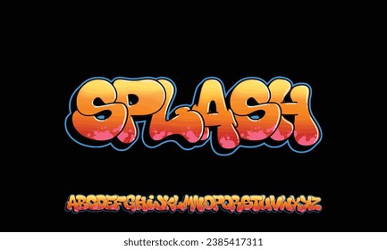 Graffiti font text effect, spray and street text style