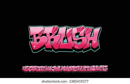 Graffiti font text effect, spray and street text style