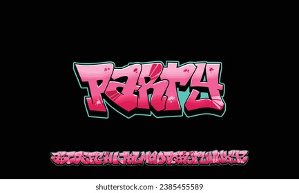 Graffiti font text effect, spray and street text style