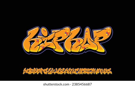 Graffiti font text effect, spray and street text style