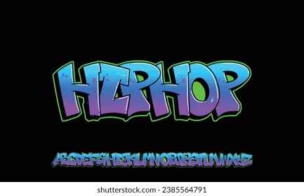 Graffiti font text effect, spray and street text style