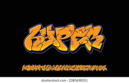 Graffiti font text effect, spray and street text style