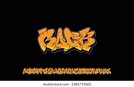 Graffiti font text effect, spray and street text style