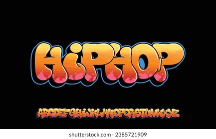 Graffiti font text effect, spray and street text style