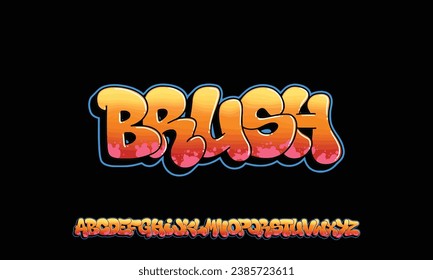 Graffiti-Texteffekt, Spray- und Straßentext-Stil