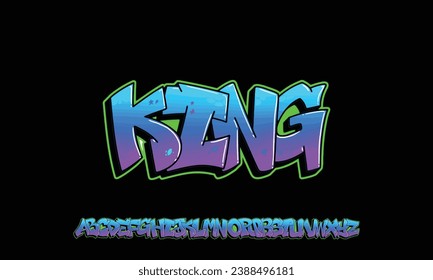 Graffiti font text effect, spray and street text style