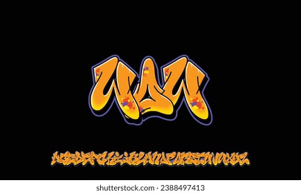 Graffiti font text effect, spray and street text style