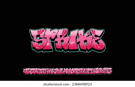 Graffiti font text effect, spray and street text style