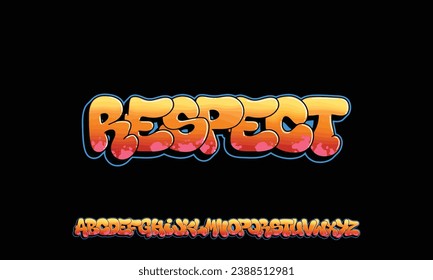 Graffiti font text effect, spray and street text style