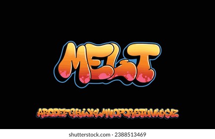 Efecto de letra de graffiti, estilo de texto en la calle