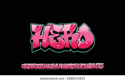 Graffiti font text effect, spray and street text style