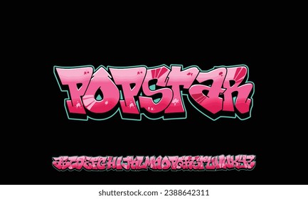 Graffiti font text effect, spray and street text style