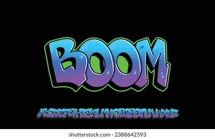 Graffiti-Texteffekt, Spray- und Straßentext-Stil