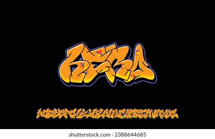 Graffiti font text effect, spray and street text style
