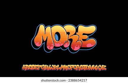 Graffiti font text effect, spray and street text style