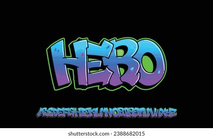 Graffiti font text effect, spray and street text style