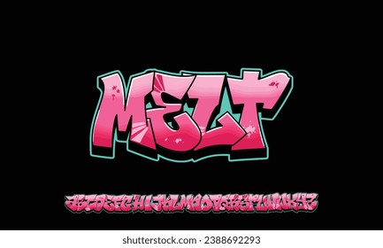 Graffiti font text effect, spray and street text style
