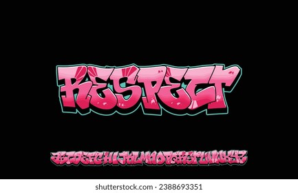 Graffiti font text effect, spray and street text style