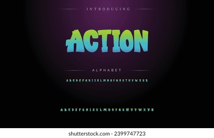 Graffiti font text effect, spray and street text style