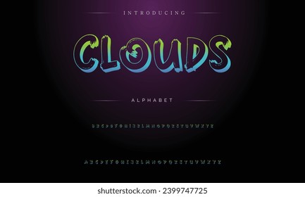 Graffiti font text effect, spray and street text style