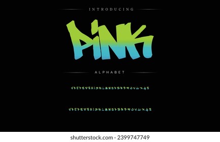 Graffiti font text effect, spray and street text style