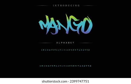 Graffiti font text effect, spray and street text style
