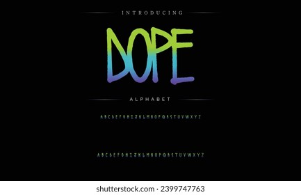 Graffiti font text effect, spray and street text style