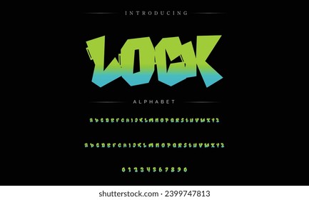 Graffiti font text effect, spray and street text style