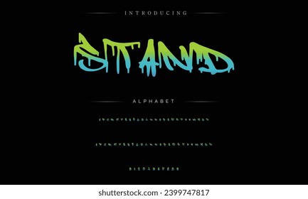 Graffiti font text effect, spray and street text style