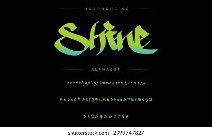 Graffiti font text effect, spray and street text style