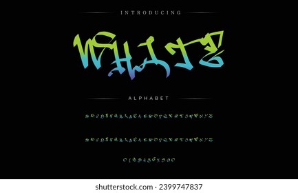 Graffiti font text effect, spray and street text style