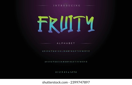 Graffiti font text effect, spray and street text style