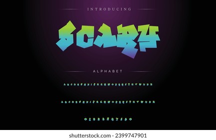 Graffiti font text effect, spray and street text style