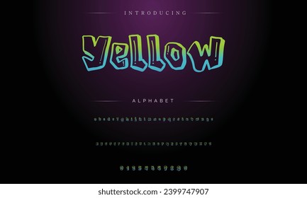 Graffiti font text effect, spray and street text style