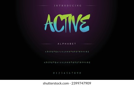 Graffiti font text effect, spray and street text style