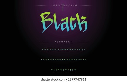 Graffiti font text effect, spray and street text style