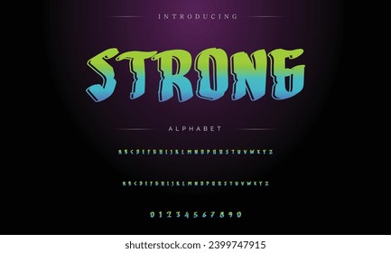 Graffiti font text effect, spray and street text style
