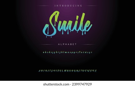 Graffiti font text effect, spray and street text style