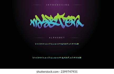 Graffiti font text effect, spray and street text style