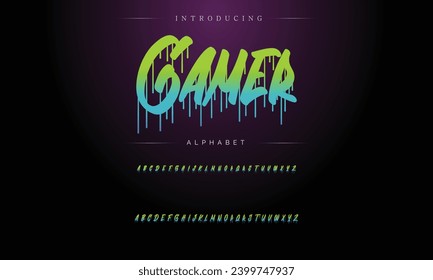 Graffiti font text effect, spray and street text style