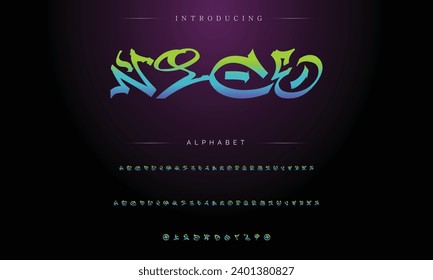 Graffiti font text effect, spray and street text style