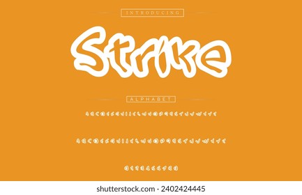 Graffiti font text effect, spray and street text style