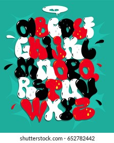 Graffiti font vector 