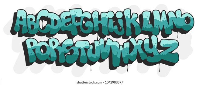 Graffiti font, vector illustration, EPS 10